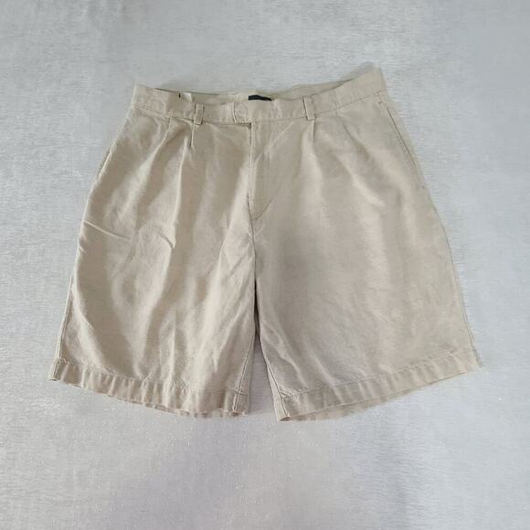Dockers men's linen/cotton blend shorts beige Size 38 - Picture 1 of 7